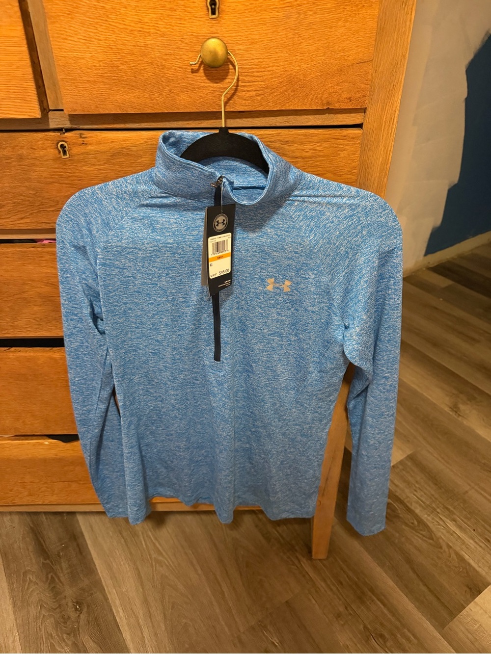 Under Armour Women’s Heathered Light Blue Quarter-Zip Pullover